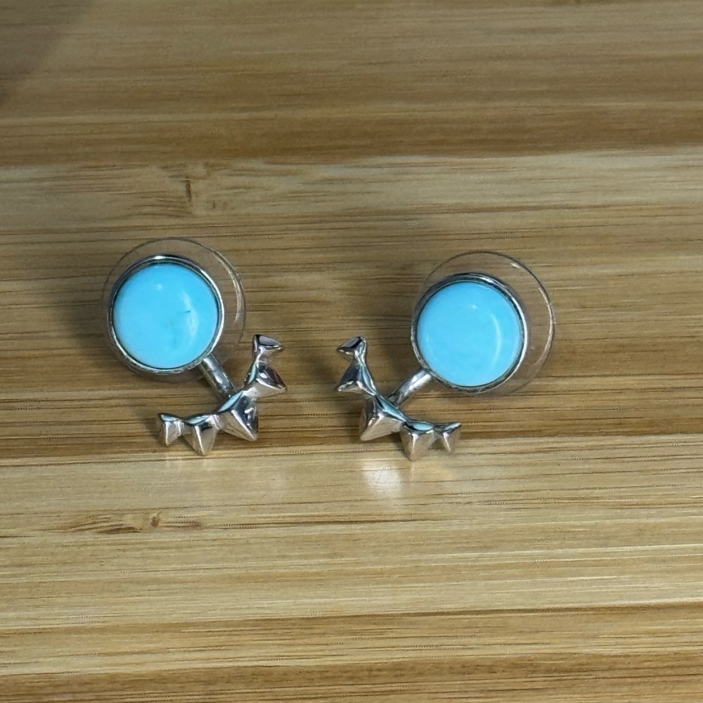 Kendra Scott Turquoise and Silver Earrings - Picture 4 of 4